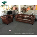 Popular Classic Old Style Sectional Modern Design Vintage Leather Chesterfield Sofa